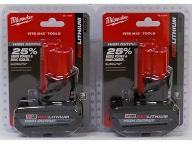 $119.99, Was $133.99, 10% Off! Milwaukee 48-11-2450 12V 5Ah Battery 2 Pack dealfomo