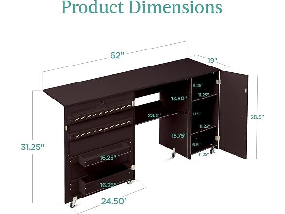 Best Choice Products Large Folding Sewing