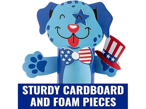 Fun Express Patriotic Dog Craft Roll Craft Kit