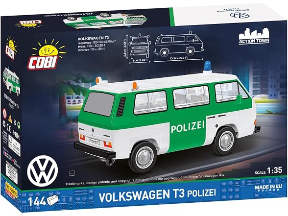 COBI Action Town Volkswagen T3 Police Bus, 144 Pieces