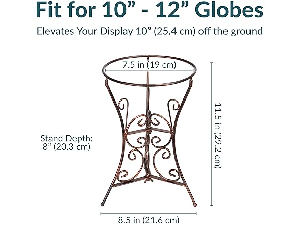 Sunnydaze Bronze Steel Gazing Ball Stand