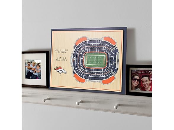 DENVER BRONCOS 5Layer StadiumViews 3D Wall Art