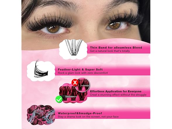 300pcs Lash Clusters Kit
