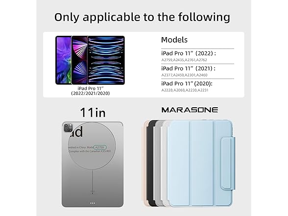 Marasone Case for iPad Pro 11 inch