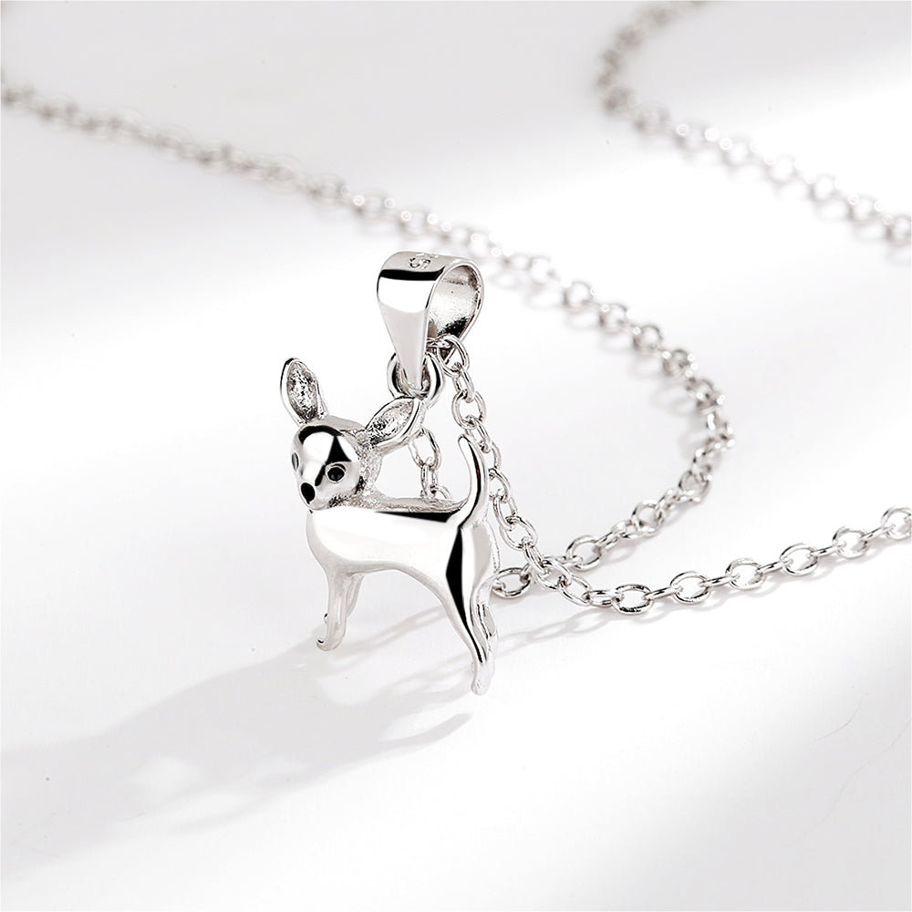 Chihuahua With Pink Bowtie Dog Necklace - Gallery 5