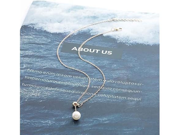 Olbye Pearl Pendant Drop Necklace Choker
