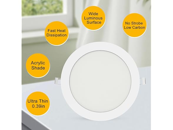 Aolyty Ultra Thin 6W LED Ceiling Panel