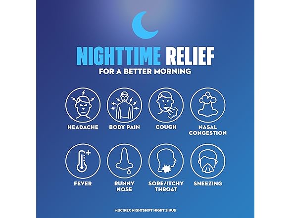 Mucinex Nightshift Sinus Caplets 2Pk