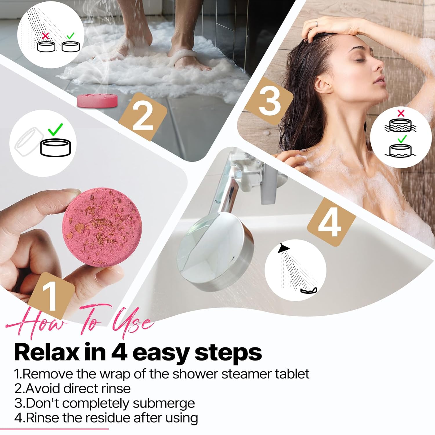 (2-Pack) Aromatherapy Shower Steamers, 8-Ct - Gallery 22