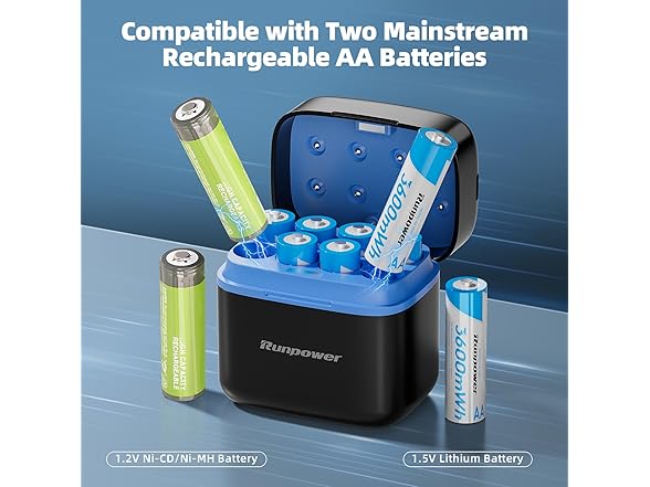 Runpower AA Battery Fast Charger