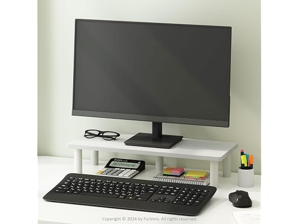 Furinno Monitor Stand Riser, White