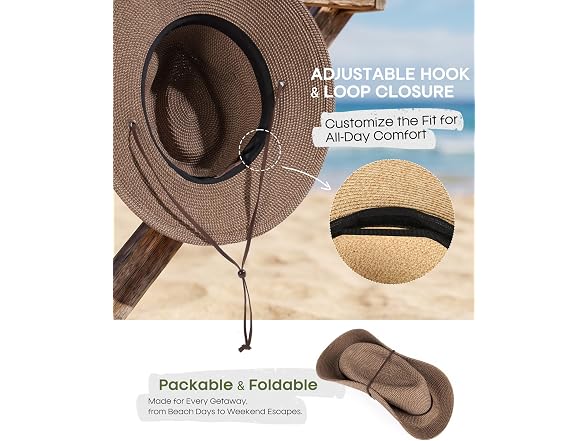 FURTALK Sun Hat with Wind Lanyard UPF