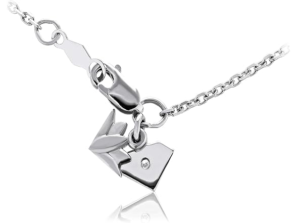 Lexi and Rose 10K White Gold 1/2 Cttw Lab Necklace