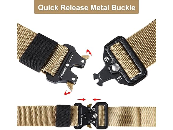 KingMoore Men's Tactical Belt Heavy Duty