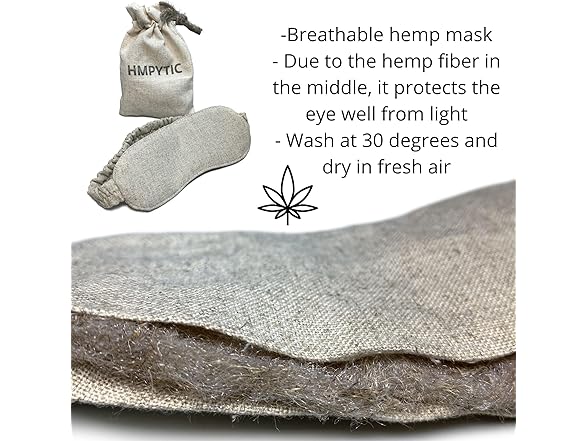 Hemp Sleep Mask-Eye Mask for Sleeping