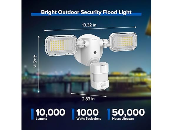 SANSI 90W 10,000LM LED Outdoor Flood Light