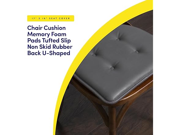 Faux Leather U-Shape Pad Cushion Set