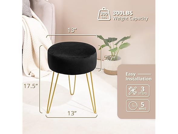 Round Ottoman Vanity Stools