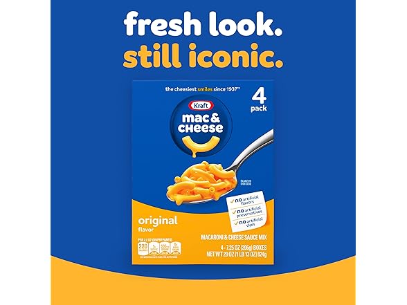 Kraft Mac & Cheese, 4pk