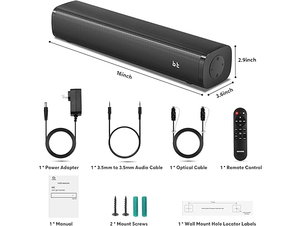 Wohome 2.1ch Small Sound Bars