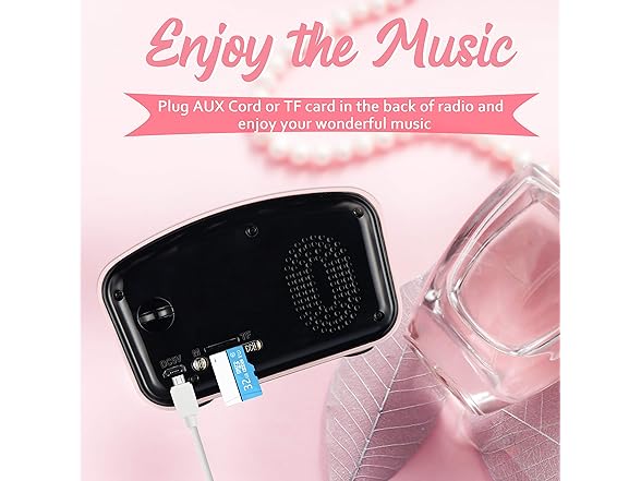 Retro FM Bluetooth Speaker, Pink