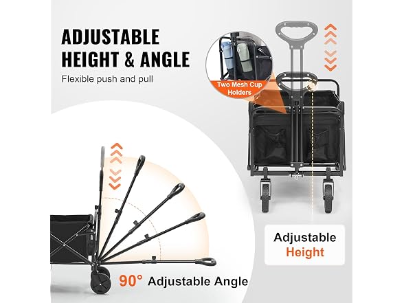 VEVOR Collapsible Folding Wagon with Wheels
