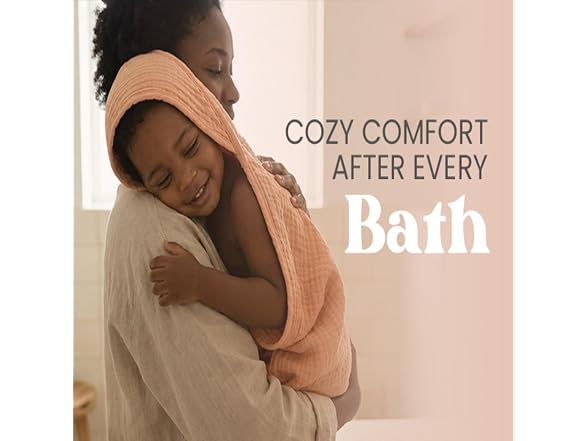 Mre & Moi Mre & Moi 2X Muslin Hooded Baby Bath