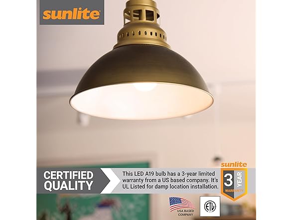 Sunlite A19 GU24 Dimmable Light Bulb, 9 Watts