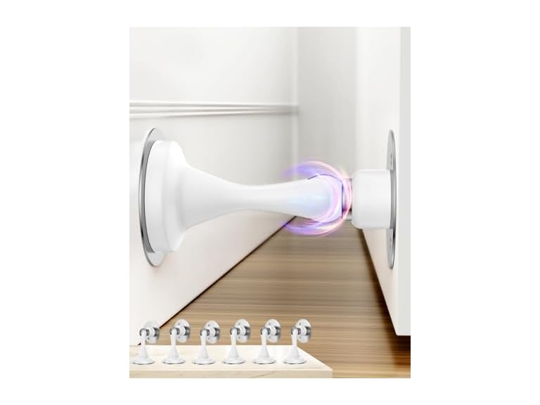 HELEMAN HS-MDS-WH6P Magnetic Door Stopper 6 Pack