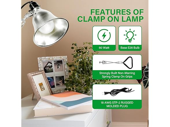 Simple Deluxe Clamp Lamp Light Socket