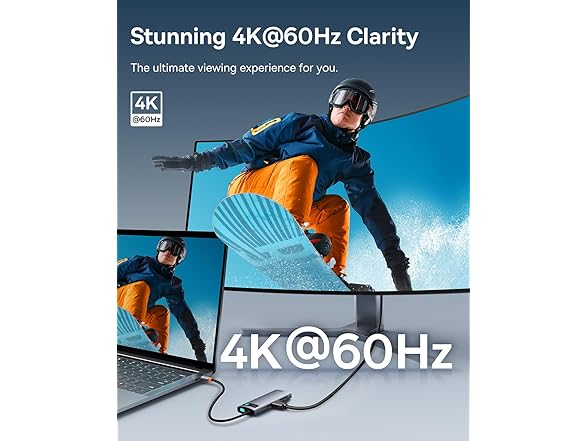 Baseus 4K@60Hz USB C Docking Station