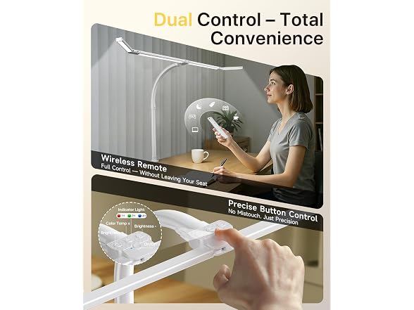 ONEMIX LED Desk Lamp with Clamp