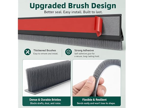 Vannesse GAR-107 (2 Pack) 39in Door Sweep Draft Stopper