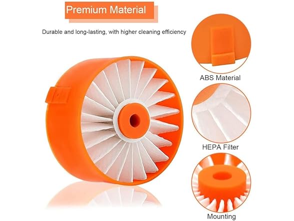 4 Pack Cordless Stick Vacuum Filter