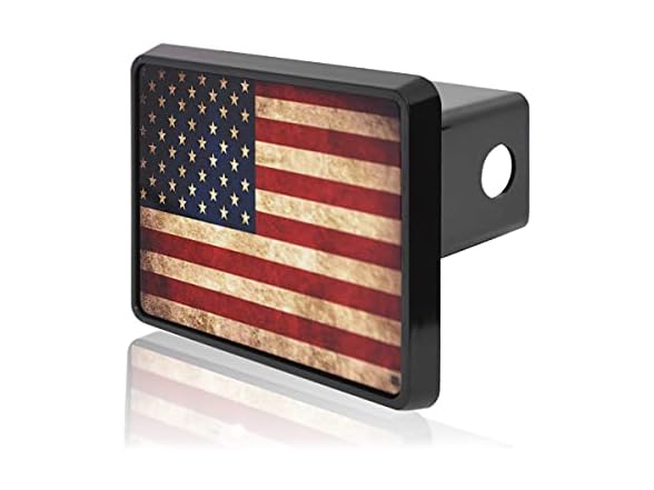 Zone Tech GA0083 SA American Flag Logo Hitch Cover Flag