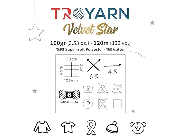  Troyarn Velvet Star (3- Skeins Pack)