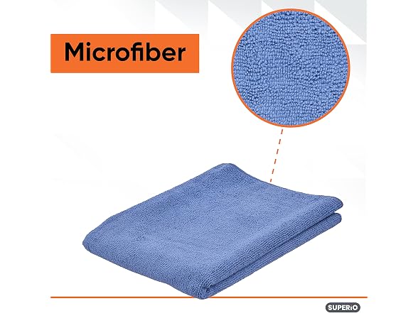 Superio Microfiber Squeegee Mopping Towel 10 PK