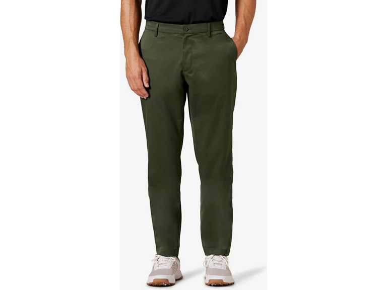 Amazon Essentials Men's Athletic-fit Stretch Golf Pants (Available in Big & Tall), Dark Olive, 46W x 30L