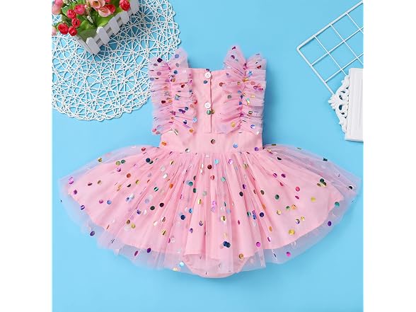 Fymnsi Girls (18-24 MOS) Newborn Baby Tulle Dress