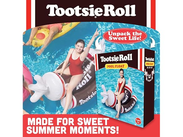 Tootsie Roll Ride On Pool Float Large