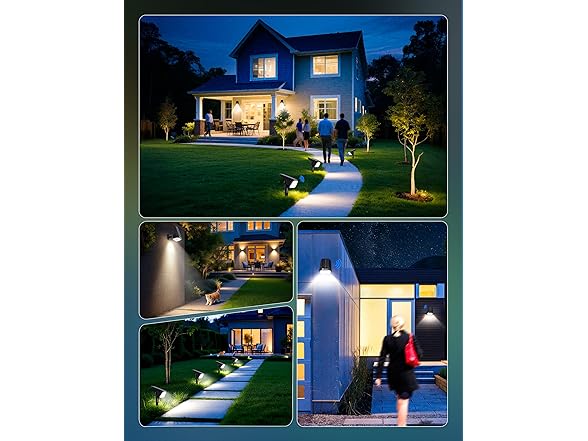 Brightown 4 Pack Solar Motion Lights Outdoor