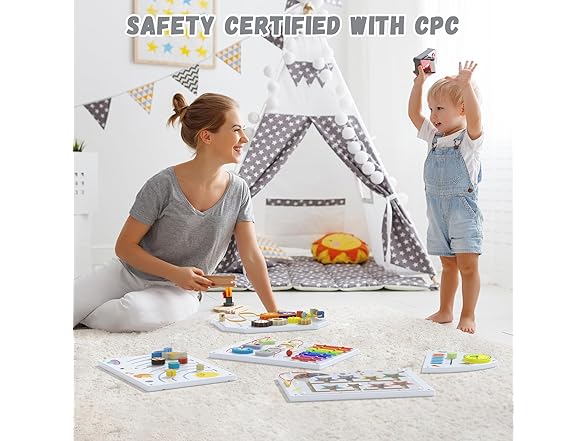 Nigwet Rocket Sensory Wall Panel for Kids