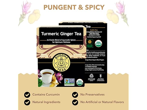 Buddha Teas Buddha Teas Organic Turmeric Ginger Tea