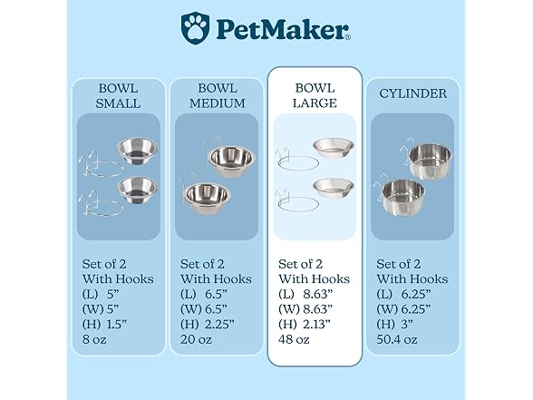 PETMAKER Set of 2 Stainless-Steel Dog Bowls