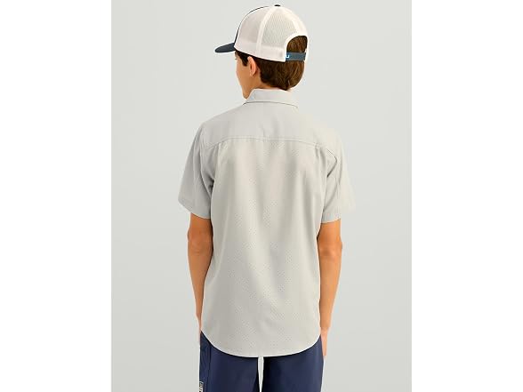 HUK Kids Tide Point Short Sleeve Shirt (XL)
