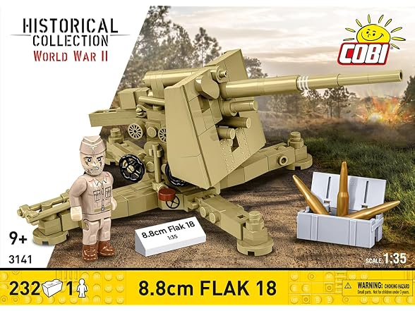 COBI Historical Collection WWII Cannon, 232 Pieces