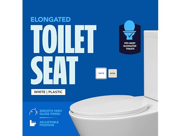 HIGHCRAFT Premium Elongated Toilet Seat