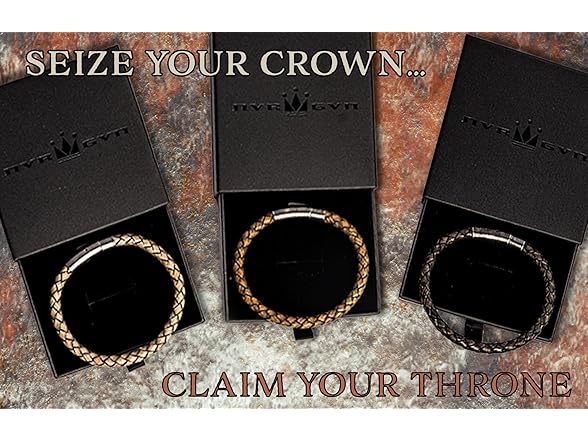 NVR Braided Leather Bracelet for Men