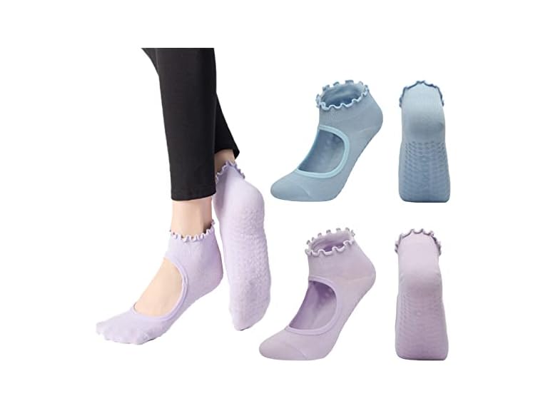 ANIDL Frilly Yoga Socks Non Slip