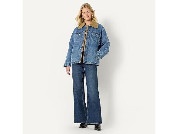 Amazon Ess. Women Faux-Shearling Denim Jacket